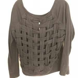 Lorna Jane Black Open-back Sweater